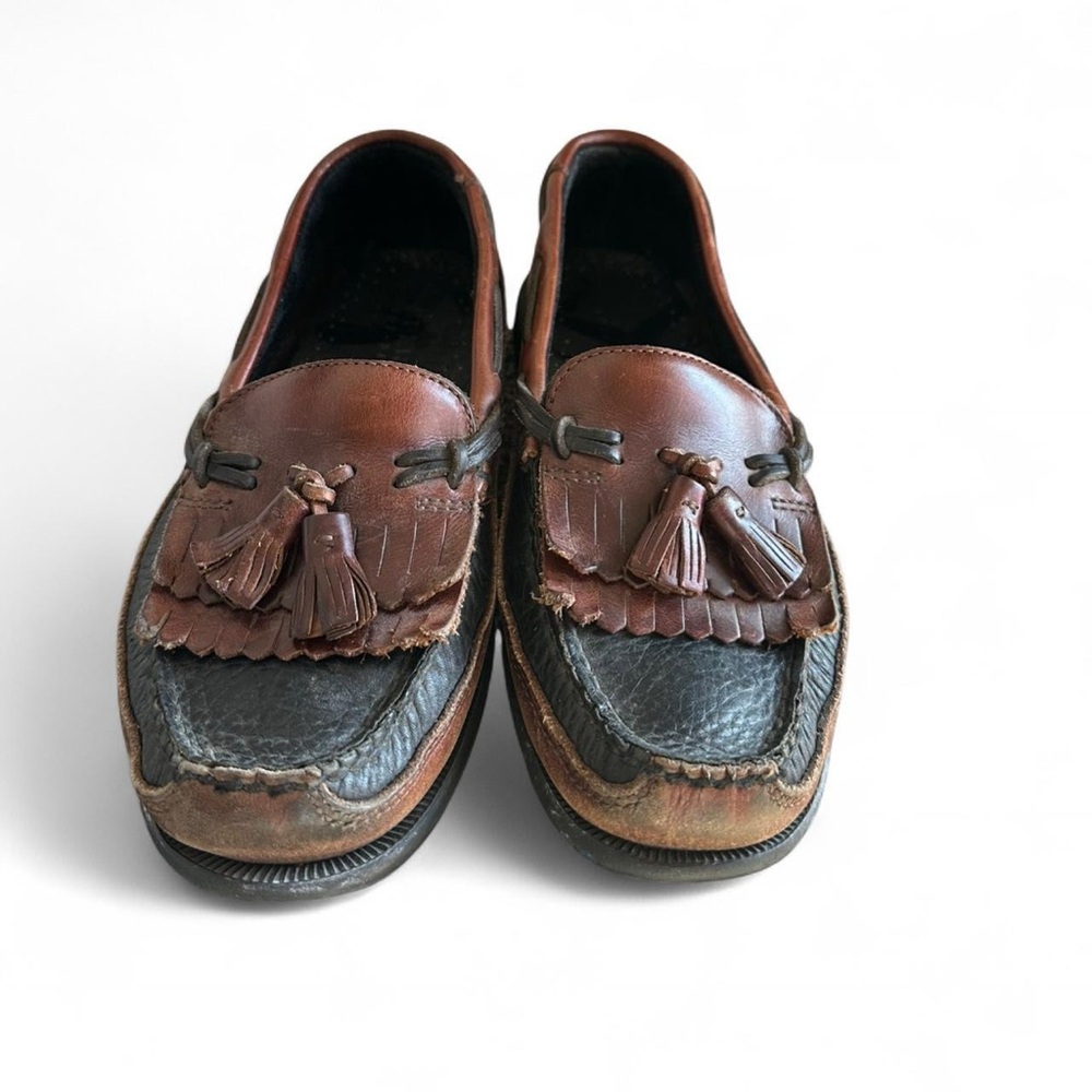 Sperry Brown Leather Tassel Boat Shoes
